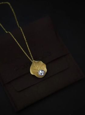 高品质 S925银叶子吊坠，7-8mm ak海水珍珠 ，送银链子