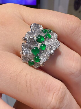 925银重工蕾丝戒指，裸石尺寸：4.5mm左右-3mm 活口戒圈可调节