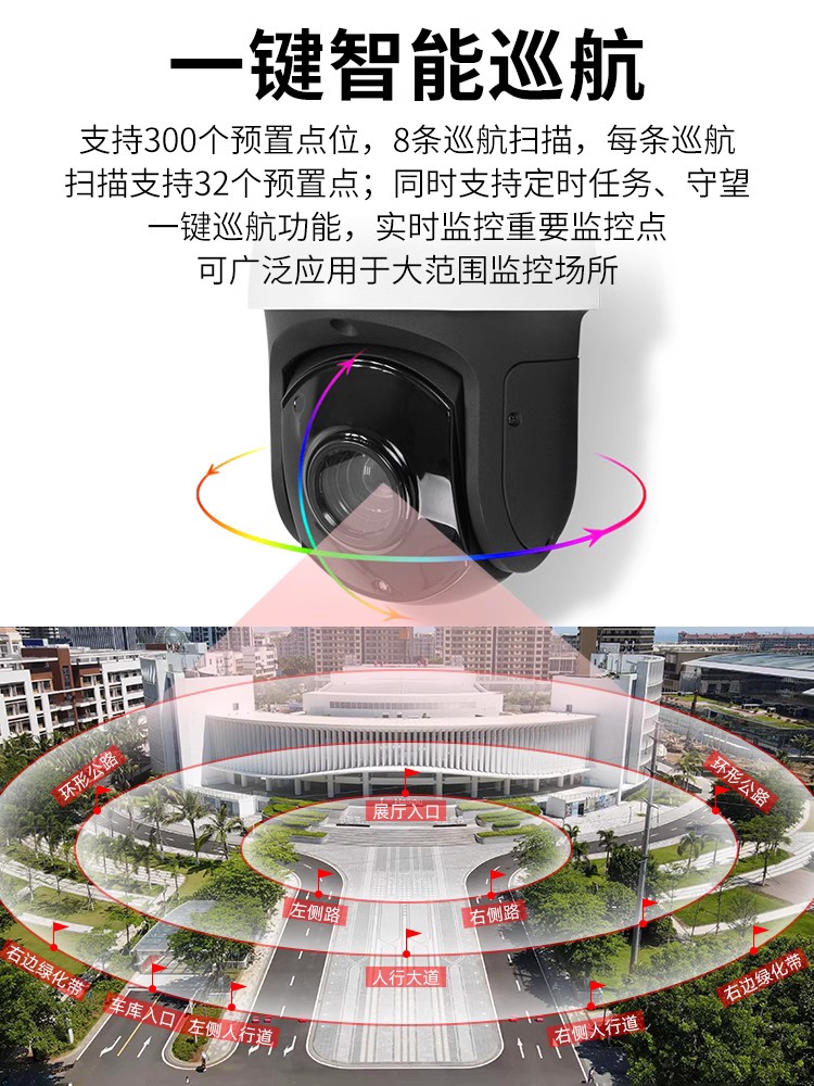 海康威视400万超清网络球机DS-2DC4423IW-D 23倍变焦云台360度 - 图2