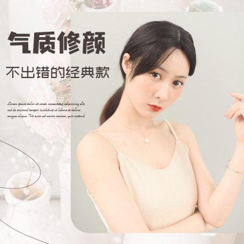 真发斜刘海发片头顶补发蓬松增发量黑色自然真发修饰脸型无痕真发 - 图2