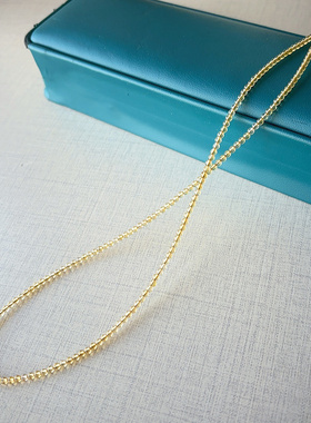 时尚金色天然黄水晶圆珠项链