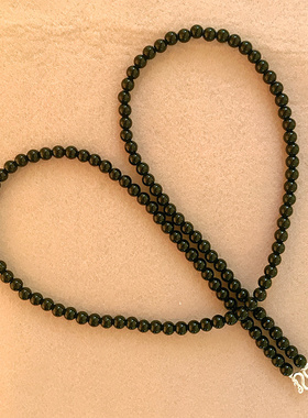 黑曜石玛瑙圆珠佛牌链男女项链