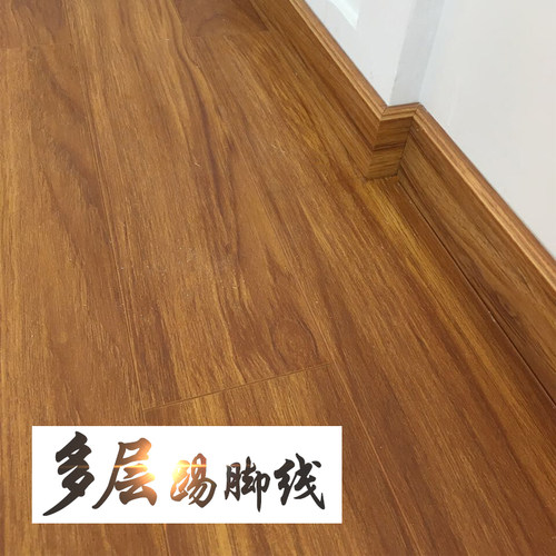 价格为一米 龙叶地板平面白色杉木材质纯实木踢脚线强 11mm厚指接 - 图3