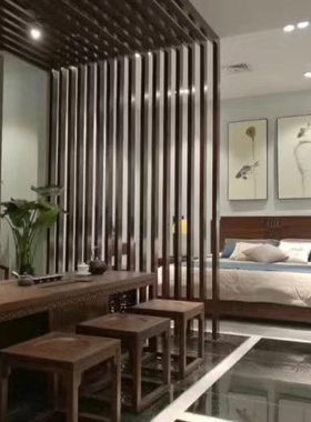 新中式风水墨茶室民宿饭店装饰画