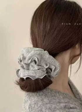 纯色珍珠大肠发圈发绳低马尾扎发发饰韩国新款百搭皮筋女秋冬气质