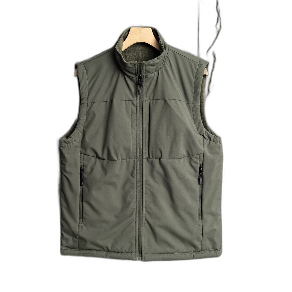 双面可穿！美式休闲秋冬男士摇粒绒立领加厚防风保暖马甲背心,淘宝优惠券,粉丝福利购,淘宝优惠卷