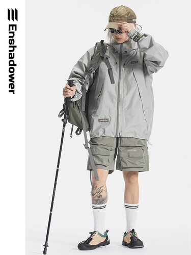 ENshadower隐蔽者gorpcore压胶冲锋衣男三防户外工装夹克防水外套 - 图1