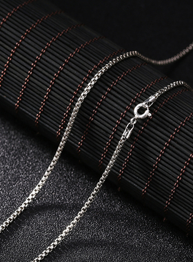 男女2mm环扣环泰银时尚细珍珠链