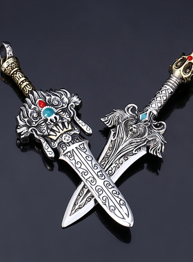 s925纯银霸气男士狮王勇者吊坠