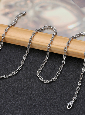 s925纯银潮人猪鼻子扣金刚杵泰银