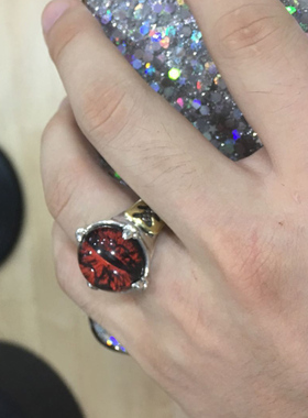 纯银复古男士霸气风开口戒指