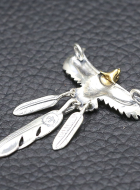 s925个性创意飞鹰泰银项链坠挂件