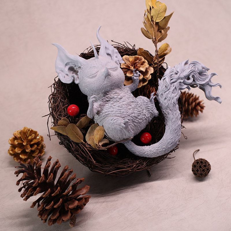 末那末匠丨凡仔《彼方童话系列眠精灵》白件GK套件潮玩艺术手办 - 图2