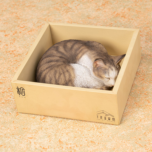 末那末匠丨森口修《森口修の猫之睡眠团猫-狸花猫》写实猫咪雕像 - 图1