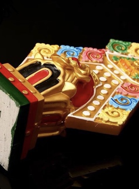 藏传密宗摆件 三根本上师朵玛供品 法器本尊空行树脂彩绘包邮