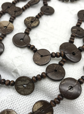 necklace木质长项链民族风复古