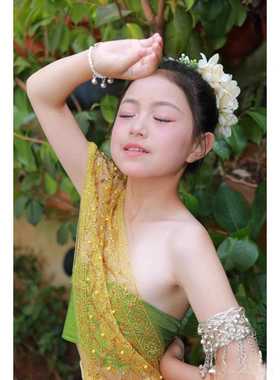 10个出苗银饰开 SSE口手镯傣族手环臂环民族风儿族舞童蹈演铃铛配