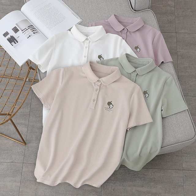 College style thin embroidered pique cotton girl's doll collar to reduce age