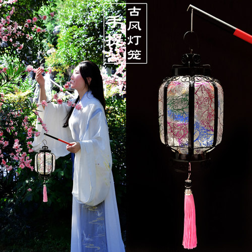 元宵灯笼中式古典宫灯舞蹈表演汉服拍照道具小花灯手提儿童古风灯 - 图1