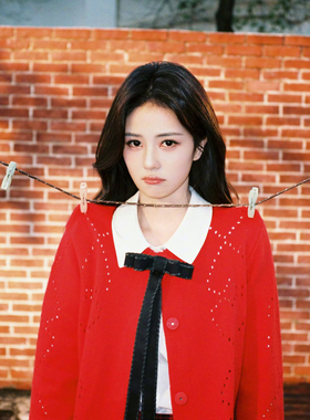白鹿同款胸针少女学院风花边蝴蝶结飘带胸花毛衣衬衫配饰领花别针