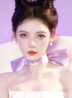 张予曦同款蝴蝶结颈花