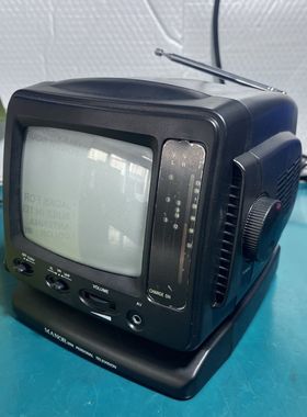 全新5.5寸迷你黑白电视机带AV视频接口MANOR款原包装收藏怀旧道具