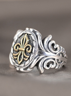 S925纯银个性可调节宽版戒指