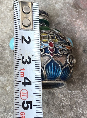 古玩铜器老物件鼻烟壶景泰蓝收藏实用烟具迷你鼻吸随身带随机发