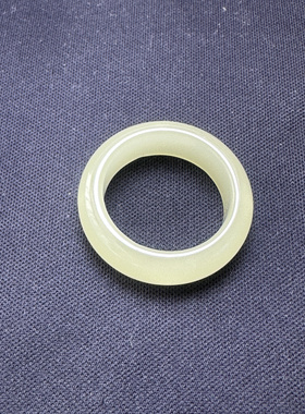 和田玉戒指女款天然玉石青白玉指环男戒圈扳指尾戒素面结婚三金