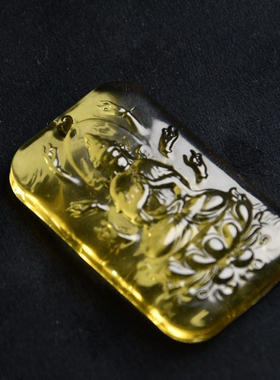 古法琉璃千手观音吊坠生肖无事牌男女鼠本命佛项链挂件饰品