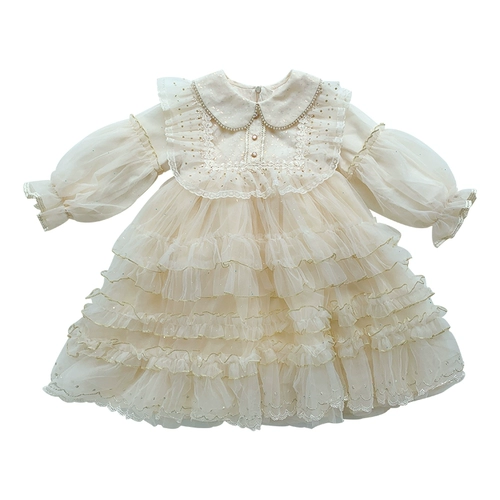 Платье, весенний детский осенний наряд маленькой принцессы, стиль Лолита, наряд на выход