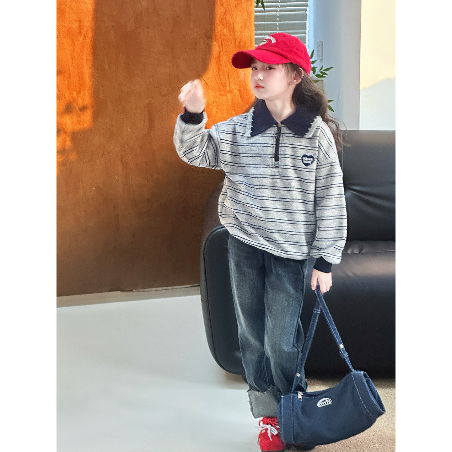 女童牛仔裤2025冬季新款儿童洋气加绒小脚裤中大童加厚裤子长裤潮,淘宝优惠券,粉丝福利购,淘宝优惠卷