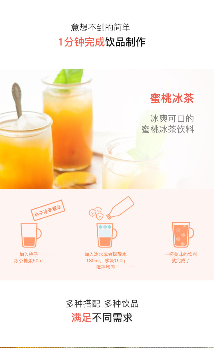新货包邮韩国sami世味冰茶糖浆水蜜桃桃子味冰茶糖浆2kg果茶果酱