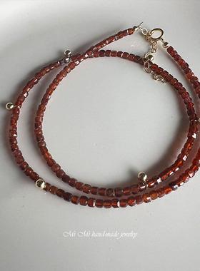 MIMI天然水晶美国14K注金女项链