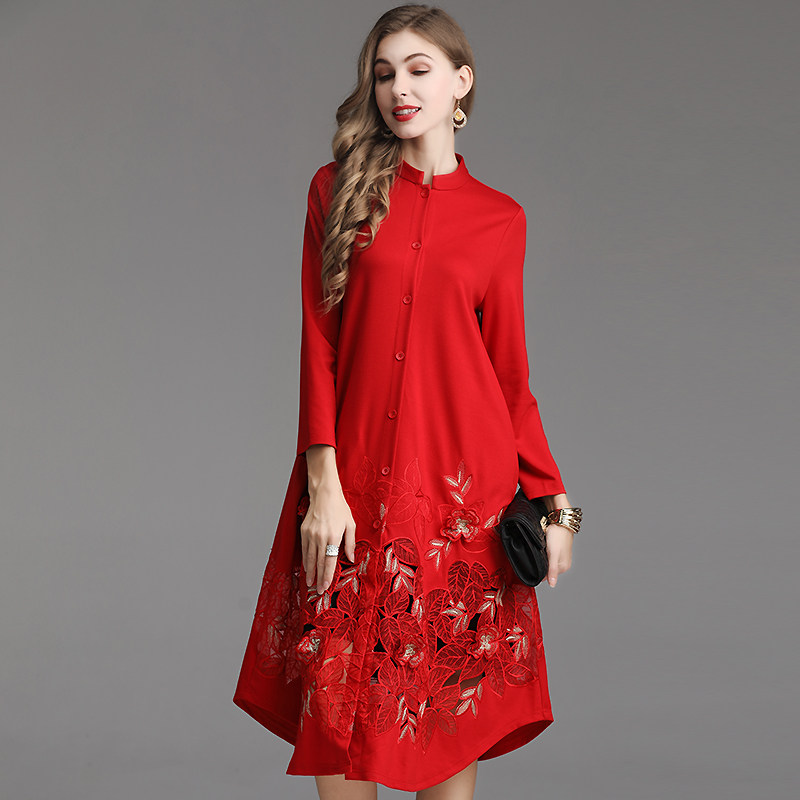 中国风风衣胖女人外套特大码宽松春秋加肥加大200斤胖mm复古刺绣,淘宝优惠券,粉丝福利购,淘宝优惠卷