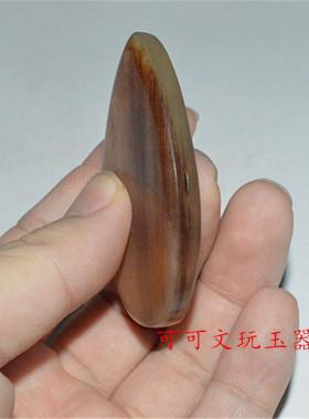 纯天然藏族水滴平安牌项坠天然血丝羊角吊坠无事牌色泽圆润透亮