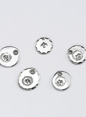 高桥吾郎挂饰925纯银小饼太角链