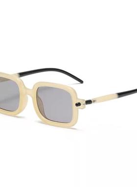 小众复古方形太阳镜男士