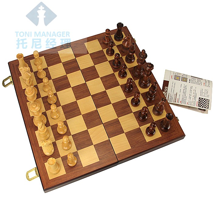 国际象棋套装高档商务非磁性儿童成人初学者实木棋盘中国比赛象棋 - 图1