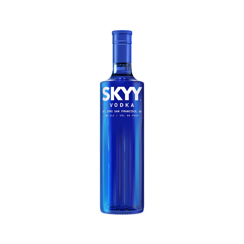 深蓝伏特加原味750ml 蓝天Skyy Vodka进口洋酒鸡尾酒调酒基酒烈酒 - 图3