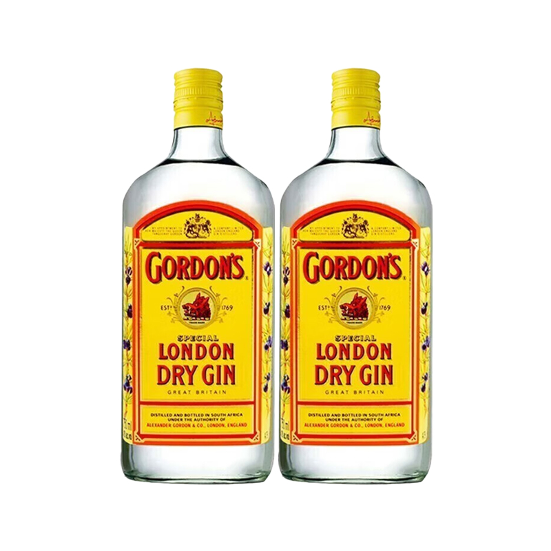 双瓶装！哥顿金酒 Gordon's 杜松子酒伦敦干味毡酒琴酒LONDON DRY - 图3