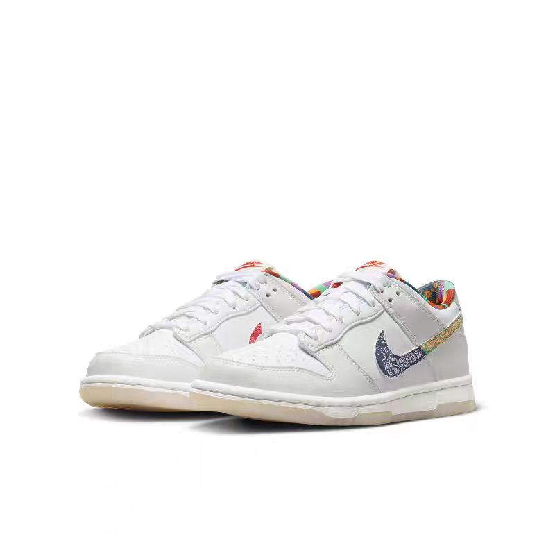 NIKE耐克女鞋DUNK LOW GS白彩腰果花低帮复古休闲板鞋 FN8913-141-图3