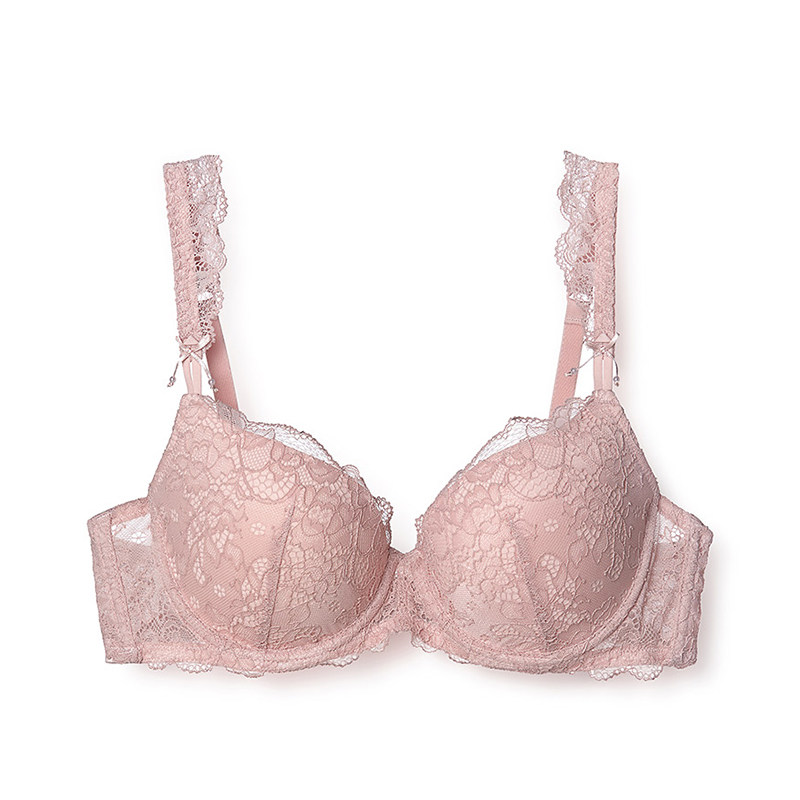 夏娃的诱惑恬美深V性感蕾丝女士胸罩夏季内衣女小胸聚拢上托文胸
