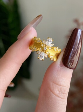千夕 足金999慕璨少女戒指黄金戒指女款求婚情人节生日礼物送女友