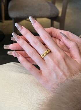 千夕足金999点钻爱心戒指黄金戒指女送女友七夕情人节生日礼物