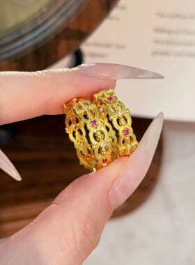 千夕 足金999祈福葫芦戒黄金戒指女款求婚情人节生日礼物送女友