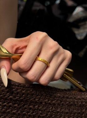 千夕足金999星河溯梦戒黄金戒指可爱女款情人节生日礼物送女友