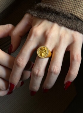 千夕足金999黄财神戒黄金戒指女款新年七夕情人节生日礼物送女友