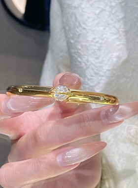 千夕 足金999星球环绕手镯黄金手镯女款情人节生日礼物送女友老婆