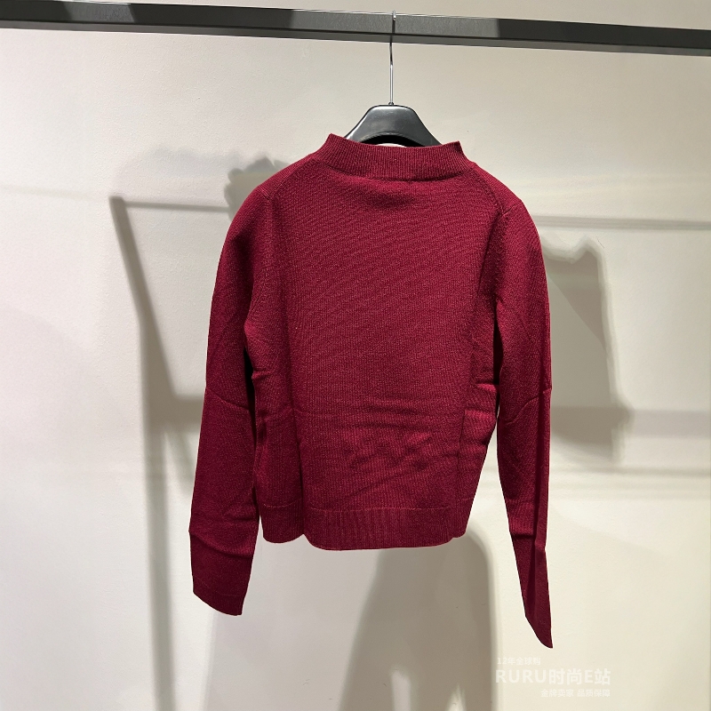 意大利正品代购 iblues 25秋冬VELES 女士简约百搭羊毛长袖针织衫 - 图0